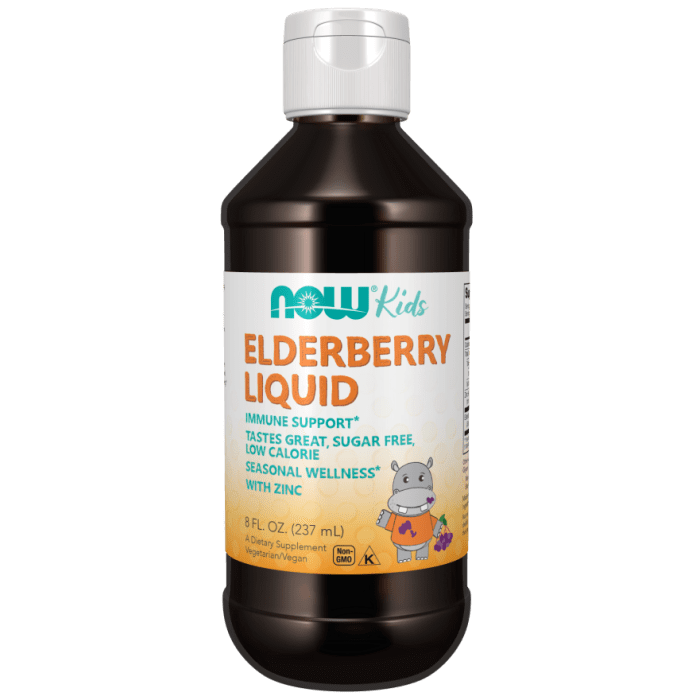 NOW Foods Elderberry Liquid for Kids - 8 fl. oz.