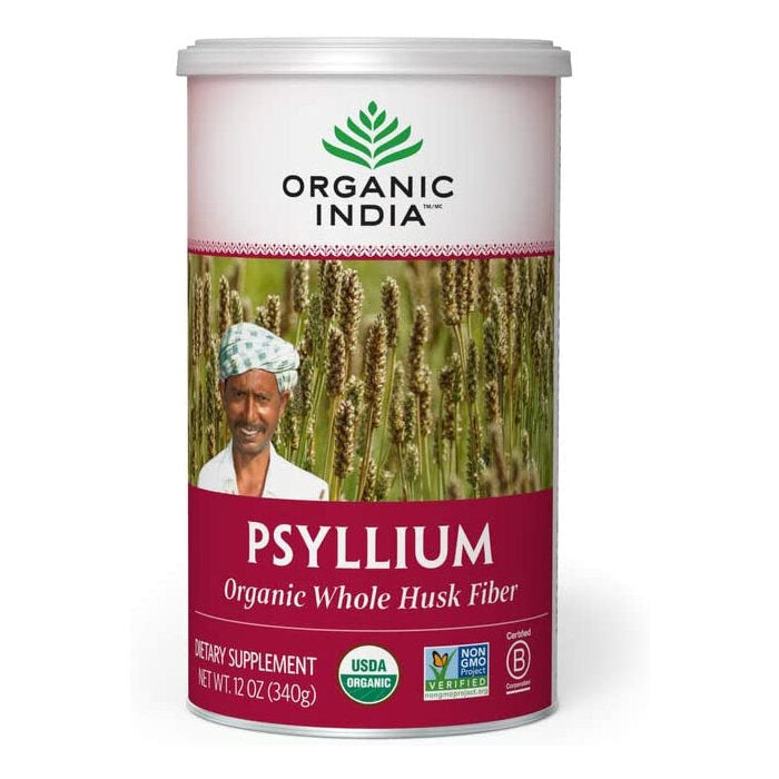 Organic India Organic Whole Husk Psyllium, 12 oz.