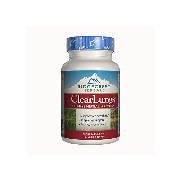 Ridgecrest Herbals Clear Lungs, 120 Capsules