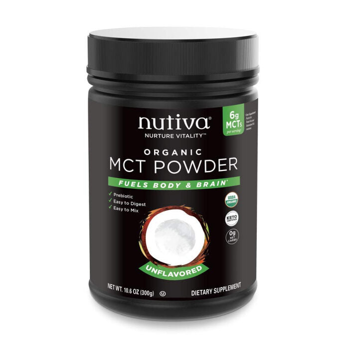 Nutiva Organic MCT Powder unflavored, 10.6 oz.