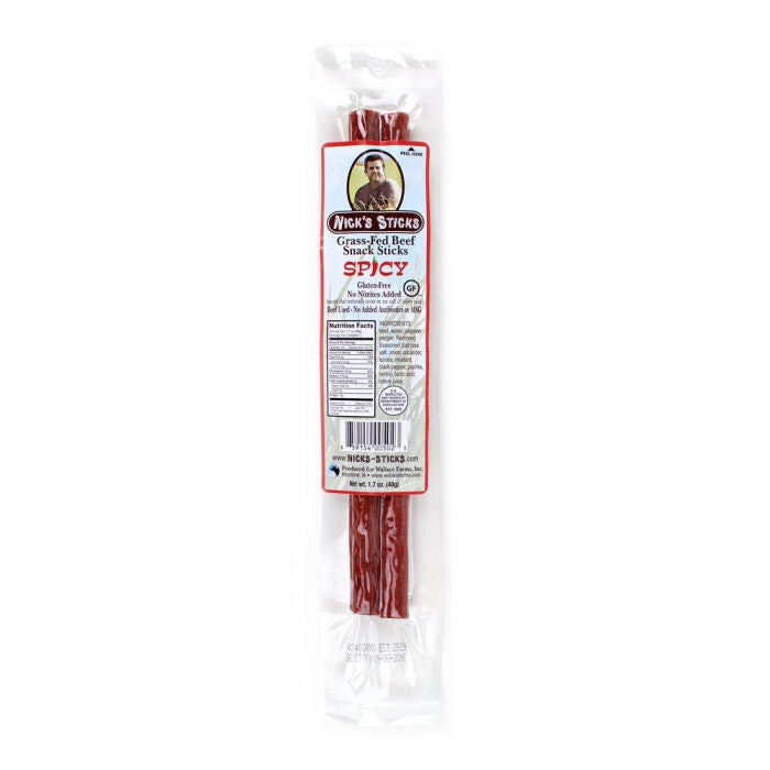 Nick's Sticks Spicy Grass-Fed Beef Snack Stick, 1.7 oz.