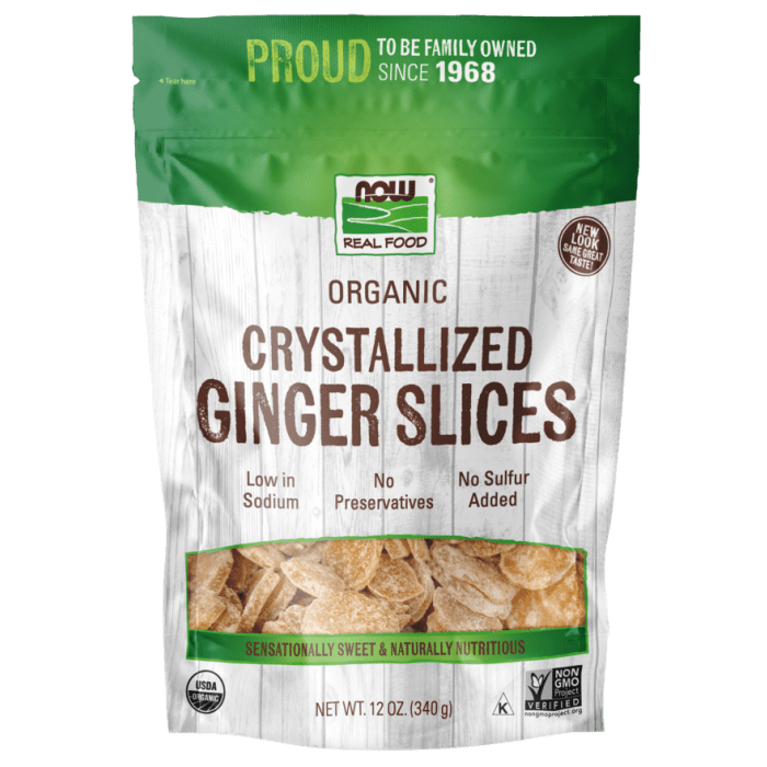 NOW Foods Ginger Slices, Crystallized & Organic - 12 oz.