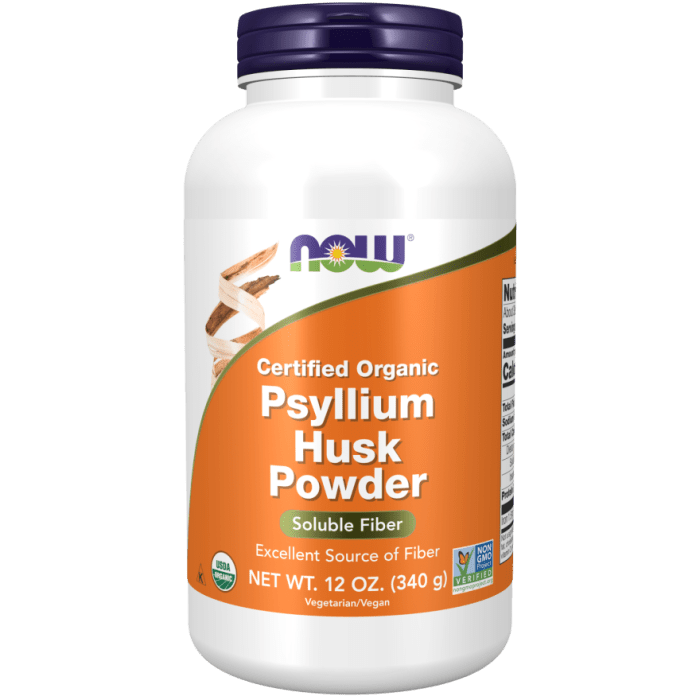 NOW Foods Psyllium Husk Powder, Organic - 12 oz.