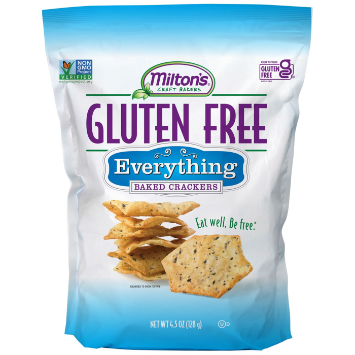 Miltons Gluten Free Everything Flavored Baked Crackers, 4.5oz.