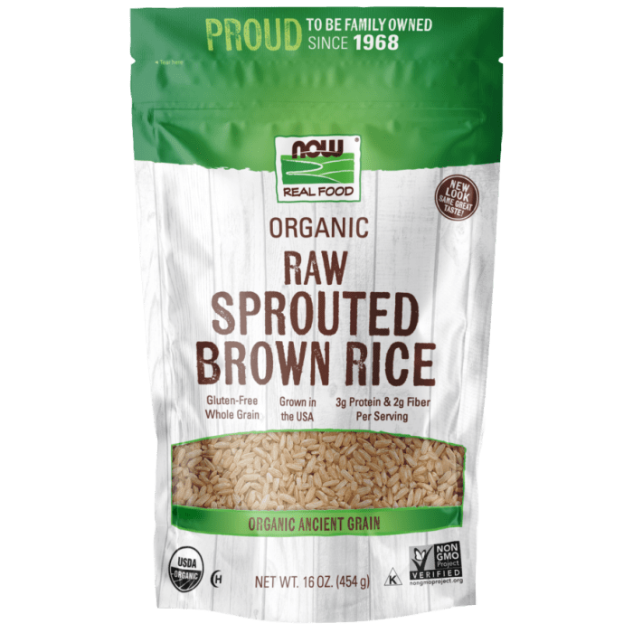 NOW Foods Sprouted Brown Rice, Organic - 16 oz.