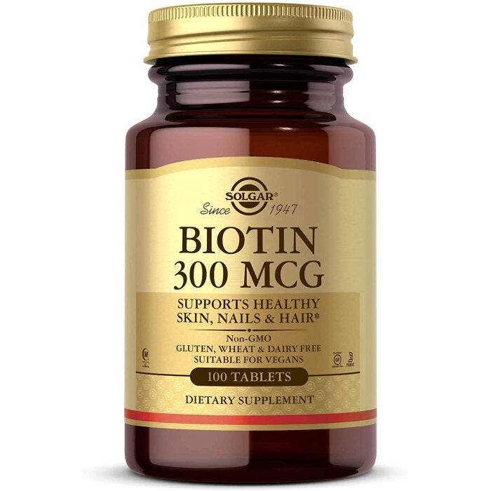 Solgar Biotin 300 MCG, 100 Tabs