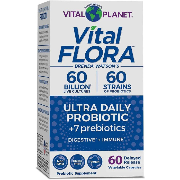 Vital Planet Vital Flora Ultra Daily Probiotic, 60 Capsules