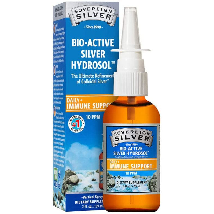 Sovereign Silver Bio-Active Silver Hydrosol Vertical Spray 10ppm, 2 oz.