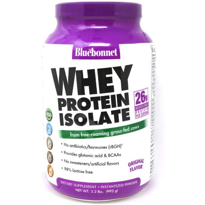 Bluebonnet Whey Protein Isolate Powder, Original, 2.2 lbs.