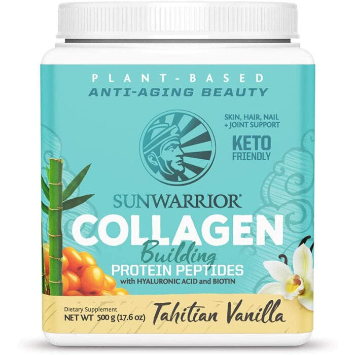 Sunwarrior Collagen Building Protein Peptides, Vanilla, 17.6 oz.