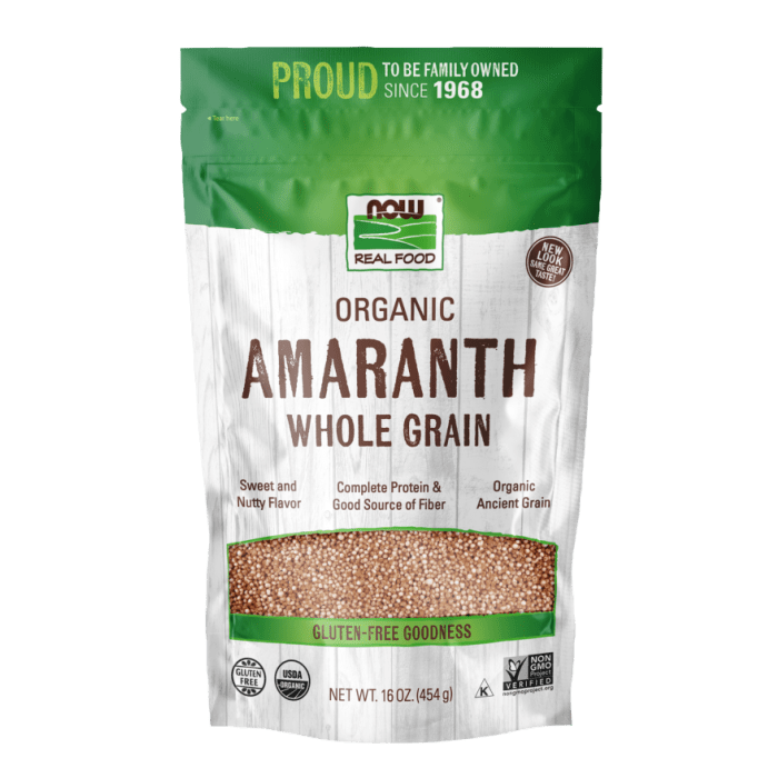 NOW Foods Amaranth Whole Grain, Organic - 16 oz.