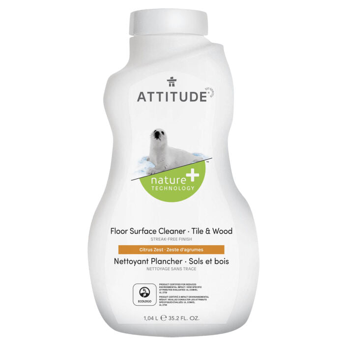 Attitude Floor Surface Cleaner Citrus Zest, 35.2 oz.