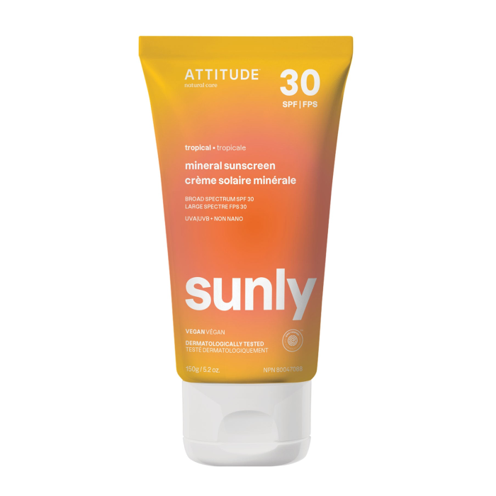 Attitude Mineral Sunscreen SPF 30 Tropical, 5.2oz.