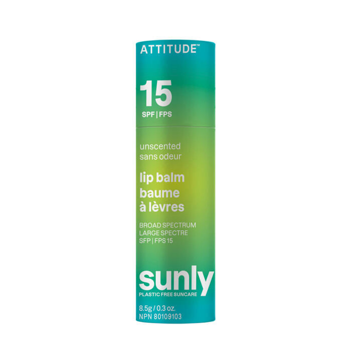 Attitude Tinted Lip Balm 15 SPF Unscented, 0.3oz.