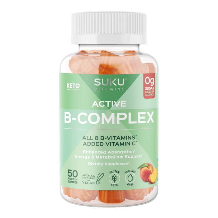 Suku Vitamins Active B-Complex - 50 Gummies