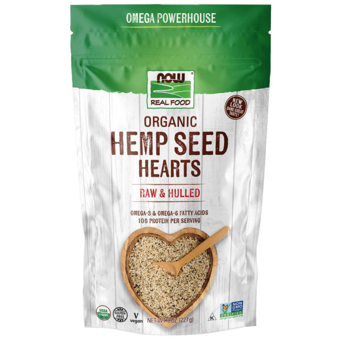 NOW Foods Hemp Seed Hearts, Organic - 8 oz.