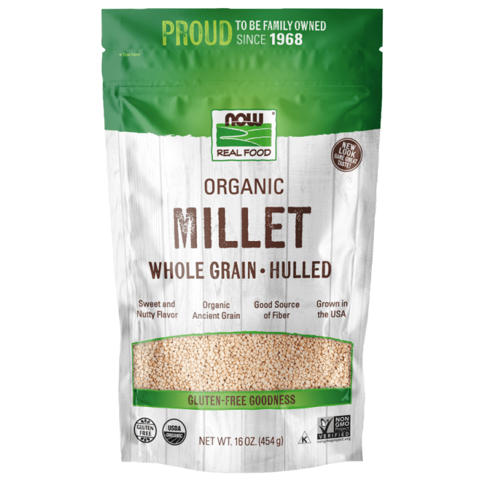 NOW Foods Millet, Organic - 16 oz.