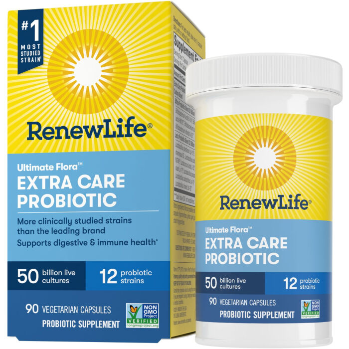 Renew Life Ultimate Flora Extra Care Probiotic, 50 Billion, 90 Capsules