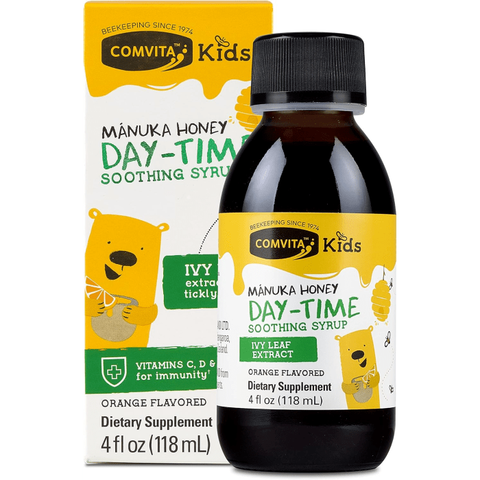 Comvita Kids Manuka Honey Day-Time Soothing Syrup, 4oz.