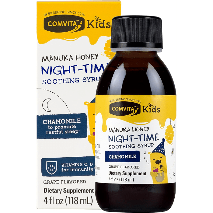 Comvita Kids Manuka Honey Night-Time Soothing Syrup, 4oz.