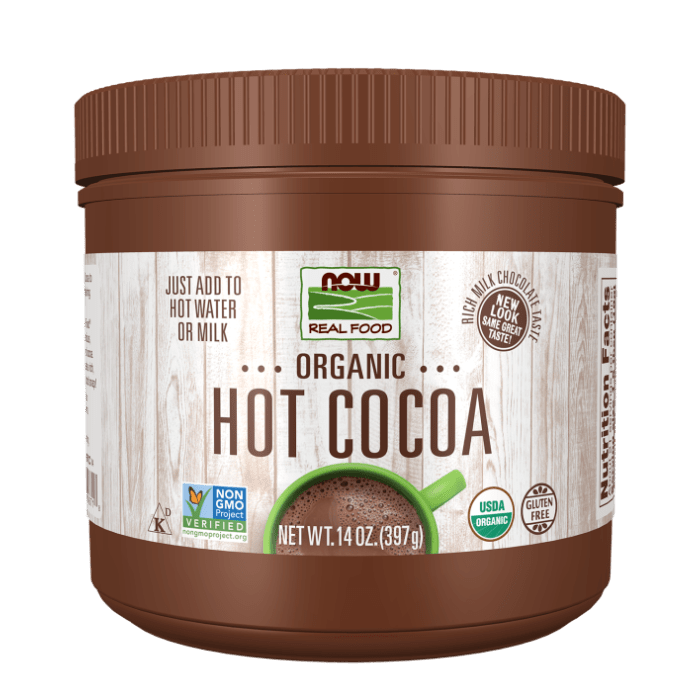 NOW Foods Hot Cocoa, Organic - 14 oz.