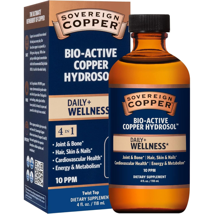 Sovereign Silver Bio-Active Copper Hydrosol, 4oz.