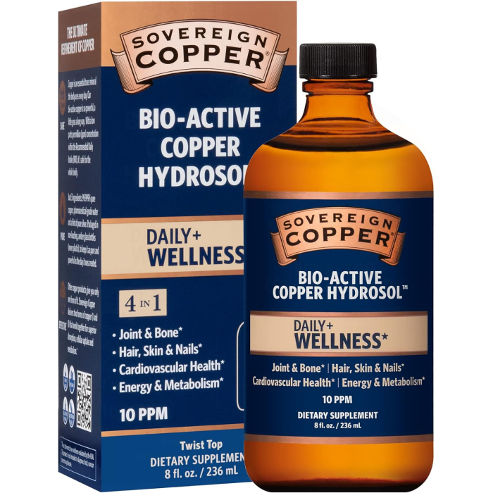 Sovereign Silver Bio-Active Copper Hydrosol, 8 oz.