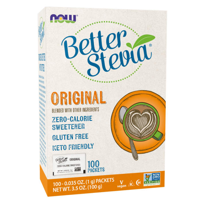 NOW Foods BetterStevia® Packets - 100 Packets/Box