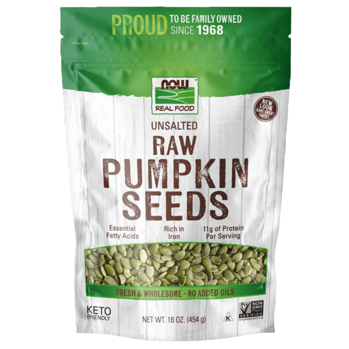 NOW Foods Pumpkin Seeds, Raw & Unsalted - 16 oz.