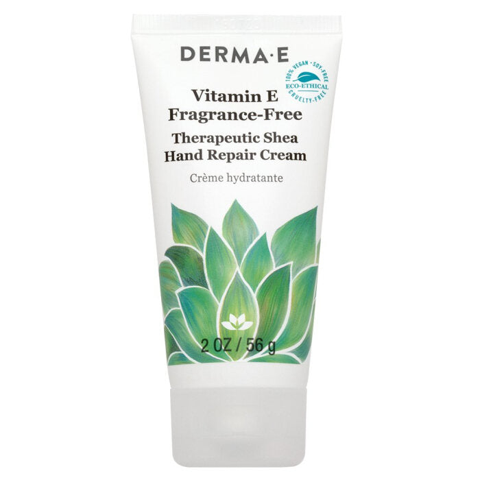 Derma E Vitamin E Fragrance-Free, Therapeutic Moisture Shea Hand Cream, 2 oz.