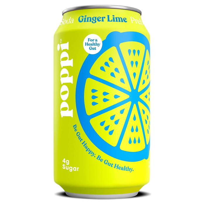 Poppi Ginger Lime Prebiotic Soda, 12oz.