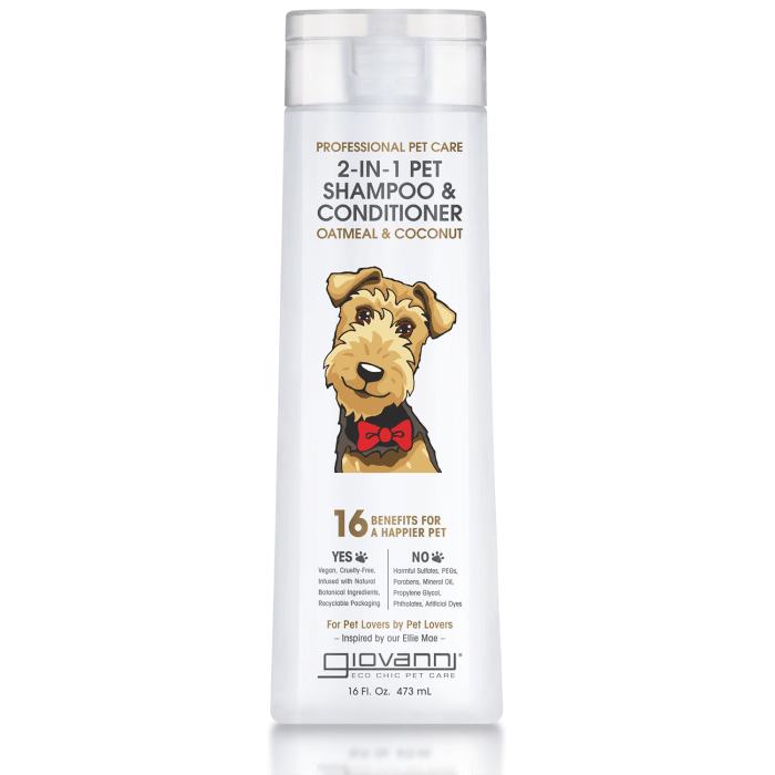 Giovanni Professional Pet Care 2-In-1 Pet Shampoo & Conditioner Oatmeal & Coconut, 16oz.