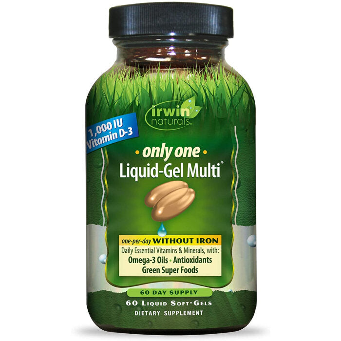 Irwin Naturals Only One Liquid-Gel Multi without Iron, 60 Softgels