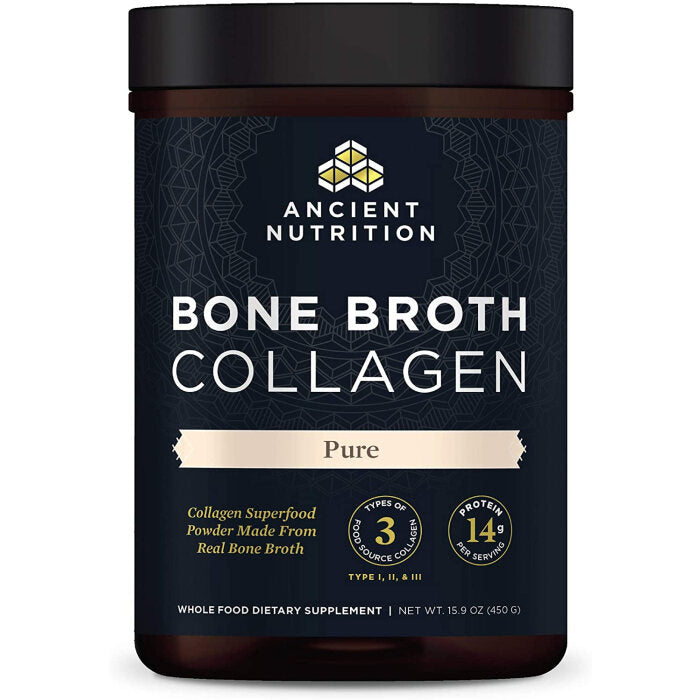 Ancient Nutrition Bone Broth Collagen, Pure, 15.9 oz.