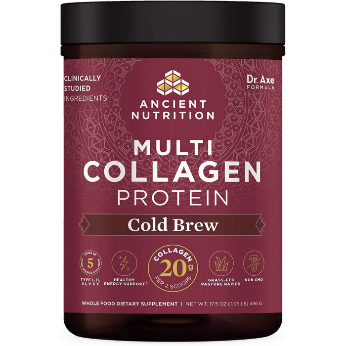 Ancient Nutrition Multi Collagen Protein, Cold Brew Flavor, 17.6 oz.