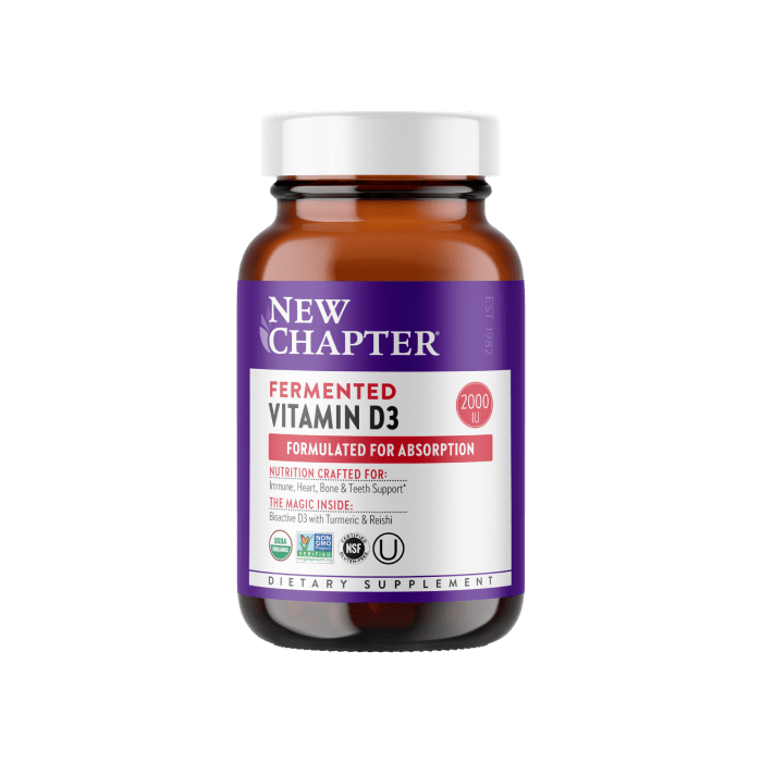 New Chapter Fermented Vitamin D3, 30 Capsules