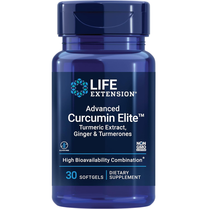 Life Extension Advanced Curcumin Elite Turmeric Extract, Ginger & Turmerones, 30 count