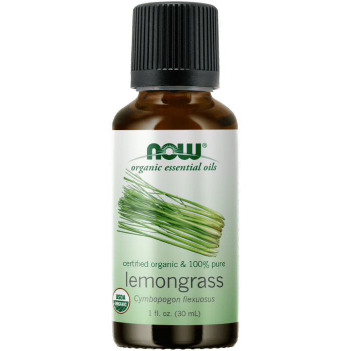 NOW Foods Lemongrass Oil, Organic - 1 fl. oz.