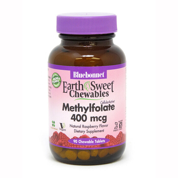 Bluebonnet Methylfolate 400 mcg, 90 Chewable Tablets