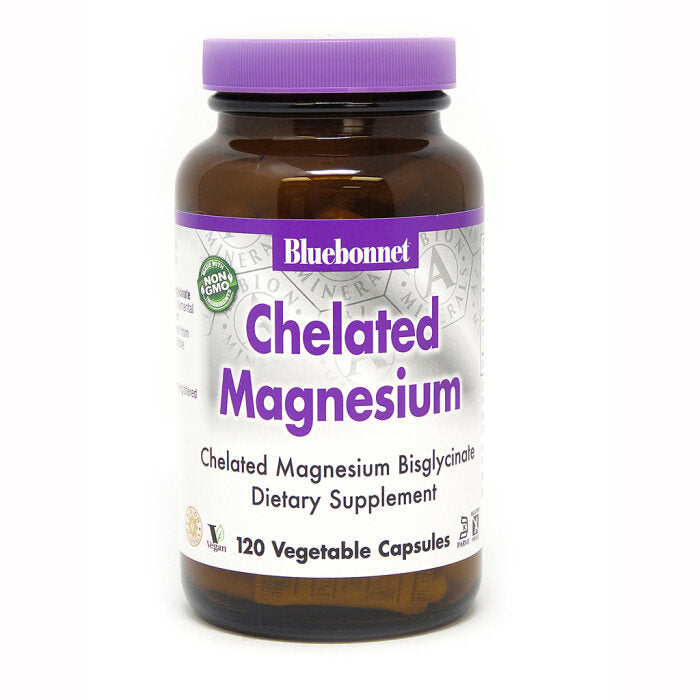 Bluebonnet Albion Chelated Magnesium, 120 Veg Capsules