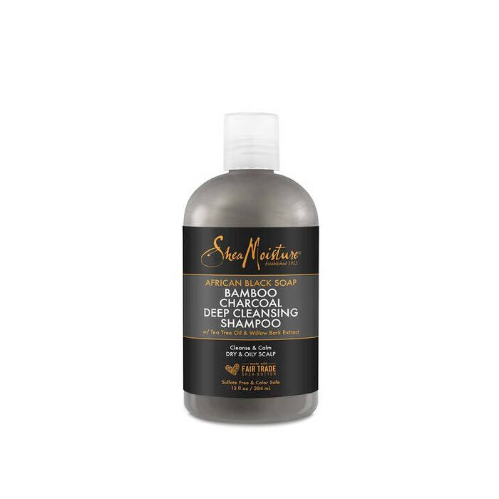 SheaMoisture African Black Soap Bamboo Charcoal Deep Cleansing Shampoo, 13 fl. oz.