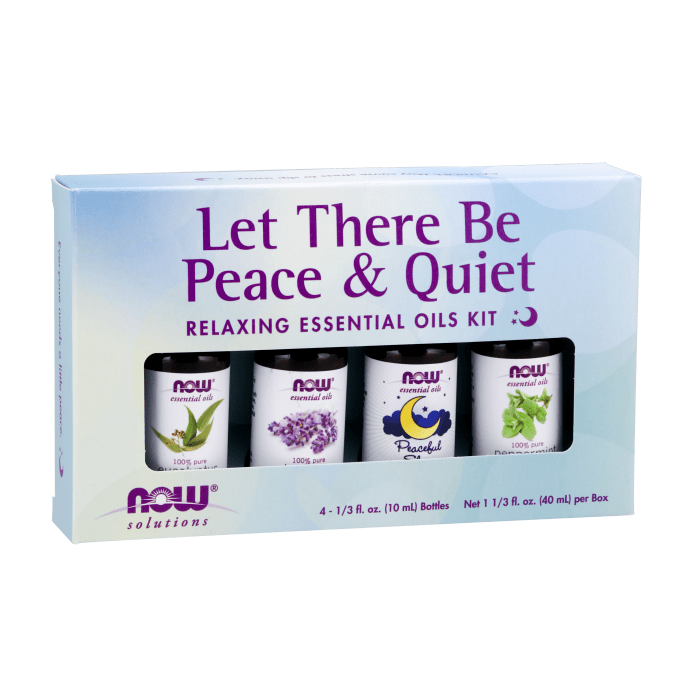 NOW Foods Let There Be Peace & Quiet Essential Oils Kit