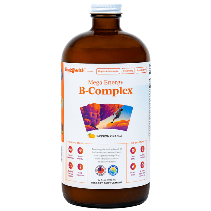 Liquid Health Mega Energy B-Complex, 32oz.