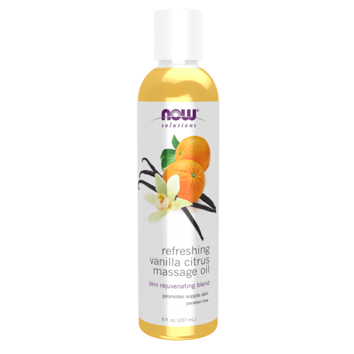 NOW Foods Refreshing Vanilla Citrus Massage Oil - 8 fl. oz.