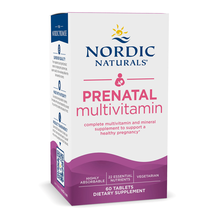 Nordic Naturals Prenatal Multivitamin, 60 Tablets