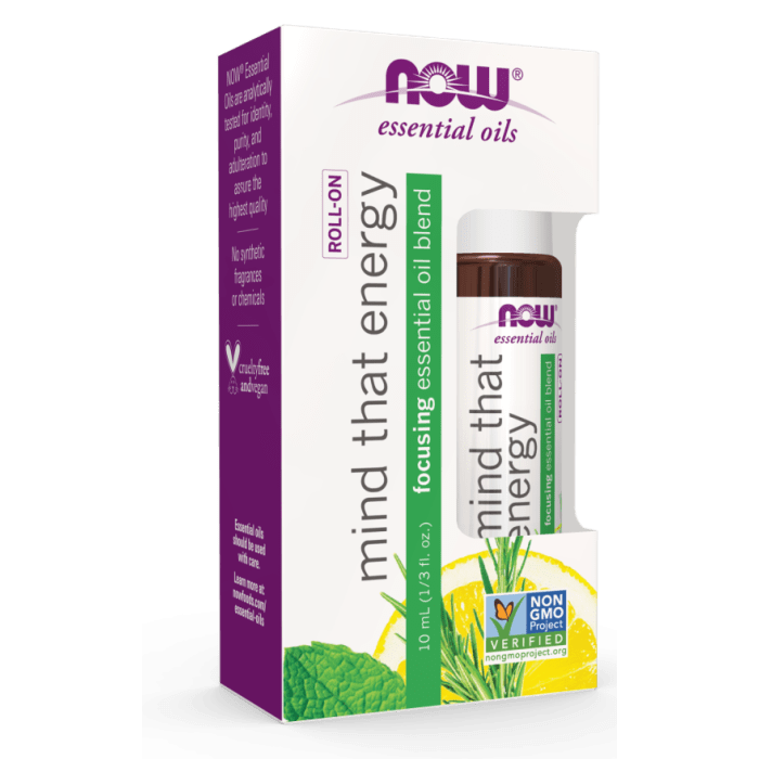 NOW Foods Mind That Energy Essential Oil Blend Roll-On - 10 mL