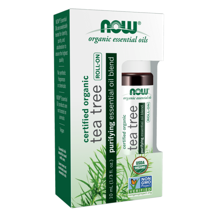 NOW Foods Tea Tree Essential Oil Blend, Organic Roll-On - 10 mL