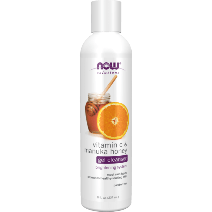 NOW Foods Vitamin C & Manuka Honey Gel Cleanser - 8 fl. oz.