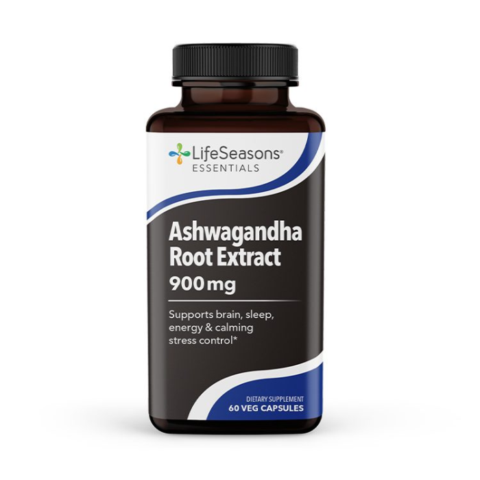 LifeSeasons Ashwagandha Root Extract 900mg, 60 Veg Capsules