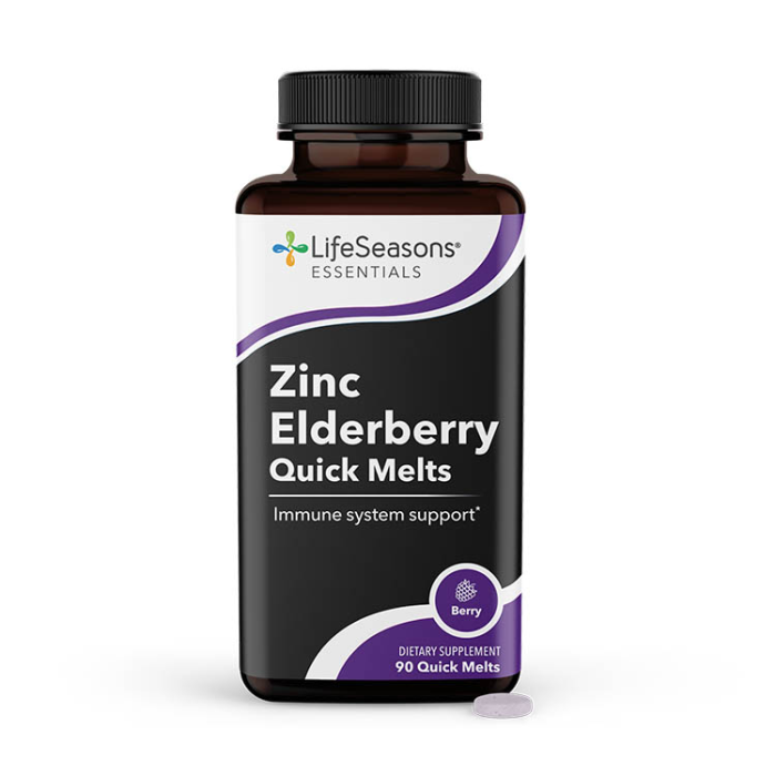 LifeSeasons Zinc Elderberry Quick Melts, 90 Counts